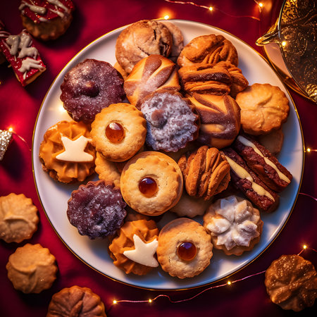 Mince Pies one of the most popular foods on Christmas Eve.AI generatedの素材