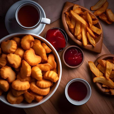 Roast potatoes one of the most popular foods on Christmas Eve.AI generatedの素材