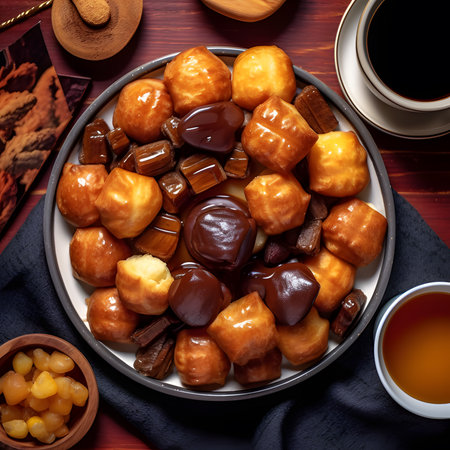 Roast potatoes one of the most popular foods on Christmas Eve.AI generatedの素材