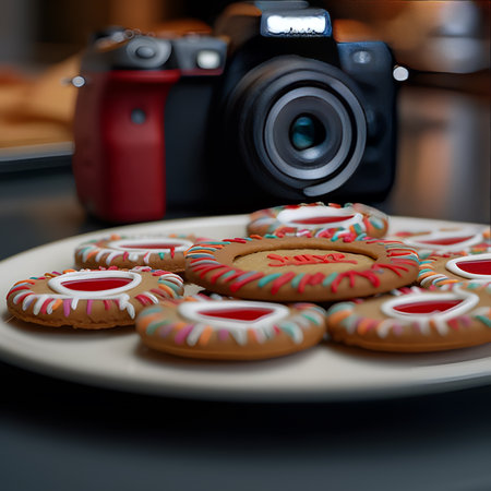 Linzer cookie one of the most popular foods on Christmas Eve.AI generatedの素材