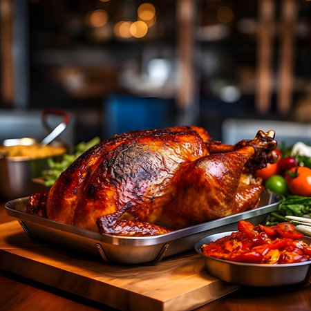 Rosemary Roasted Turkey one of the most popular foods on Christmas Eve.AI generatedの素材