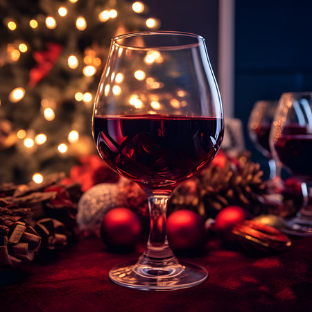 Mulled Wine one of the most popular foods on Christmas Eve.AI generatedの素材