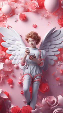 Valentine photos design for greeting cards Background Screen or other High quality printing work.の素材