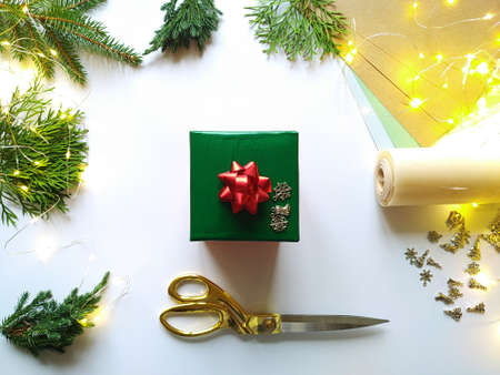 a place to wrap your Christmas gifts with your own hands.