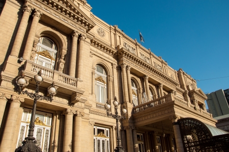 Exteror of historic Colon Theater in Buenos Aires, Argentinaのeditorial素材