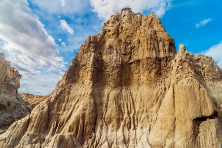Dry desolate rock formation in Tatacoa Desertの写真素材