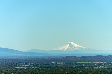 View of Mt  Hood, the second tallest mountain of the Cascade Rangeの写真素材