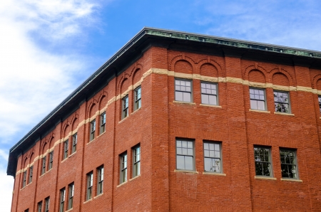 View of an old brick building in the center of Portland, Oregonのeditorial素材