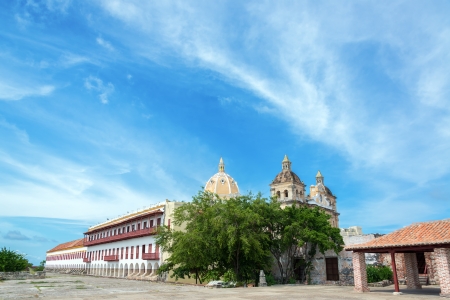 View of the old town of Cartagena, Colombia as seen from the city wallsのeditorial素材