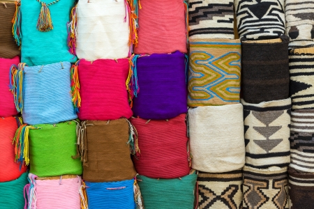 Souvenir bags for sale in Cartagena, Colombia   They are called の写真素材