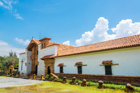 Exterior of the Santa Ecce Homo monastery near Villa de Leyva in Boyaca, Colombiaの写真素材