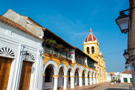 Church and beautiful colonial architecture の写真素材