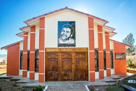 Mausoleum of the original burial spot of Ernest Che Guevara in Vallegrande, Boliviaのeditorial素材