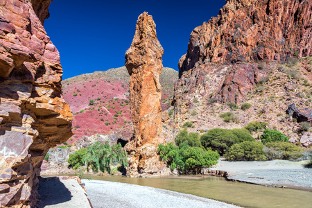 Large rock formation near Tupiza, Boliviaの写真素材