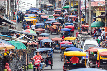 IQUITOS, PERU - MARCH 17: Heavy traffic in the Belen market in Iquitos, Peru on March 17, 2015のeditorial素材