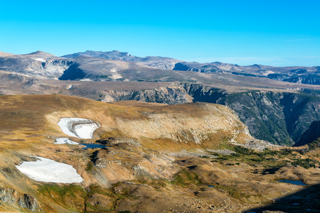 Landscape view of the Beartooth Mountains in Montana, USAの写真素材