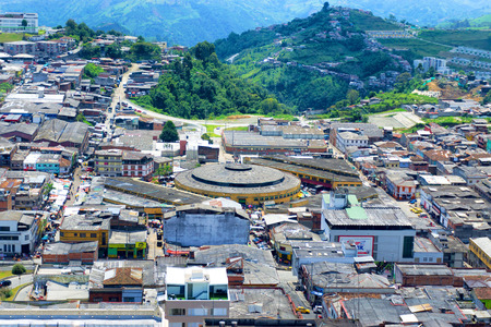 MANIZALES, COLOMBIA - MAY 30: Cityscape view of Manizales, Colombia as seen on May 30, 2016のeditorial素材