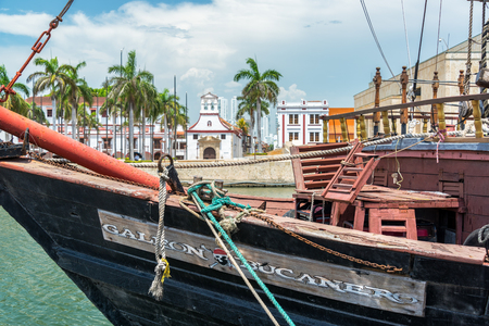 CARTAGENA, COLOMBIA - MAY 23: Pirate themed ship in Cartagena, Colombia on May 23, 2016のeditorial素材