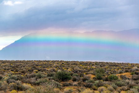 Colorful rainbow near Zion National Park in Utahの写真素材
