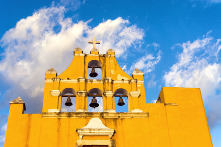 Beautiful Dulce Nombre de Jesus church in Campeche, Mexico