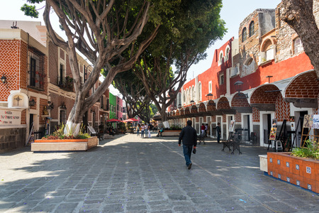 PUEBLA, MEXICO - MARCH 2:  View of the Artist Quarter in Puebla, Mexico on March 2, 2017のeditorial素材