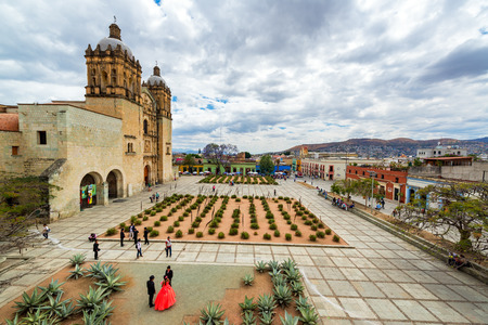 OAXACA, MEXICO - MARCH 4: Activity in the plaza in front of Santo Domingo church in Oaxaca, Mexico on March 4, 2017のeditorial素材