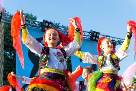 TIRANA, ALBANIA - MAY13: Albanian fokd dance in Tirana, Albania on May 13, 2018のeditorial素材