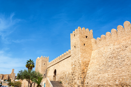 Ancient walls surrounding the city of Sousse, Tunisiaのeditorial素材