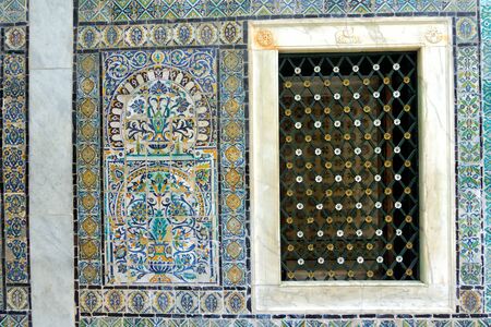 TUNIS, TUNISIA- APRIL 4: Mural decoration in the Bardo National Museum, Tunis, Tunisia on April 4, 2018のeditorial素材