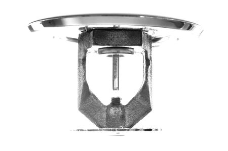Image of pendent fire sprinkler in ceiling high keyの写真素材