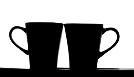 Close up image of coffee cupsの写真素材