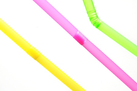 Close up image of strawsの写真素材