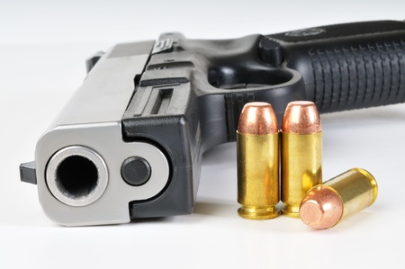 40 caliber pistol with ammunition