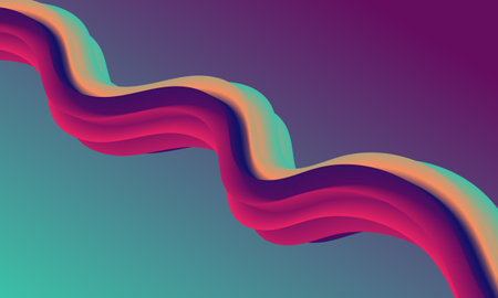 Colorful layered gradient wave abstract background design