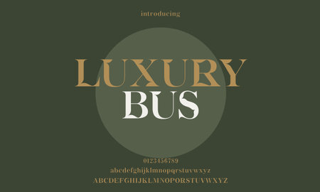 Elegant alphabet letter font. typography luxury classic serif fonts decorative vintage retro Premium Vectorのイラスト素材