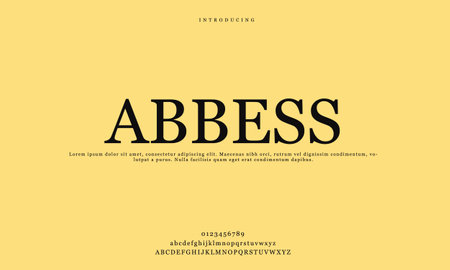 Elegant alphabet letter font. typography luxury classic serif fonts decorative vintage retro Premium Vectorのイラスト素材