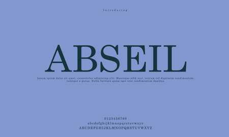 Elegant alphabet letter font. typography luxury classic serif fonts decorative vintage retro Premium Vectorのイラスト素材