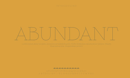 Elegant alphabet letter font. typography luxury classic serif fonts decorative vintage retro Premium Vectorのイラスト素材