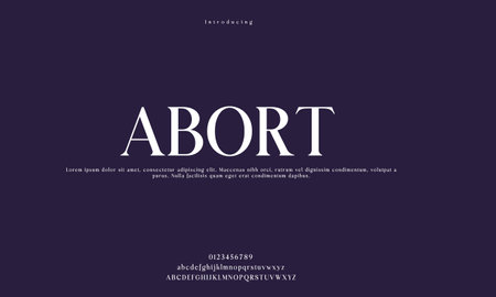 Elegant alphabet letter font. typography luxury classic serif fonts decorative vintage retro Premium Vectorのイラスト素材