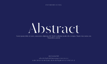 Elegant alphabet letter font. typography luxury classic serif fonts decorative vintage retro Premium Vectorのイラスト素材