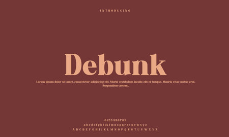 Elegant alphabet letter font. typography luxury classic serif fonts decorative vintage retro Premium Vectorのイラスト素材