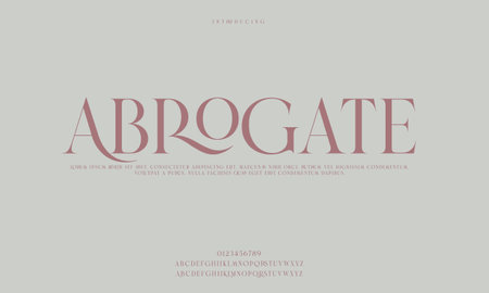 Elegant alphabet letter font. typography luxury classic serif fonts decorative vintage retro Premium Vectorのイラスト素材