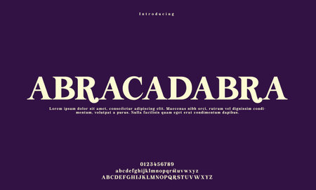 Elegant alphabet letter font. typography luxury classic serif fonts decorative vintage retro Premium Vectorのイラスト素材