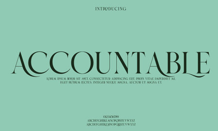 Luxury Elegant alphabet letters font. classic modern serif lettering minimal fashion Premium Vectorのイラスト素材