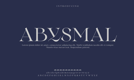 Luxury Elegant alphabet letters font. classic modern serif lettering minimal fashion Premium Vectorのイラスト素材