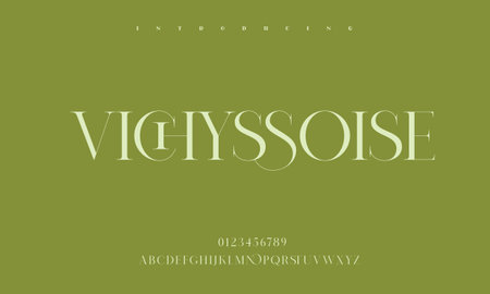 Elegant alphabet letter font. typography luxury classic serif fonts decorative vintage retro Premium Vectorのイラスト素材