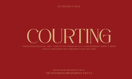 Elegant wedding love alphabet letter font. typography luxury classic serif fonts decorative vintage retro Premium Vectorのイラスト素材