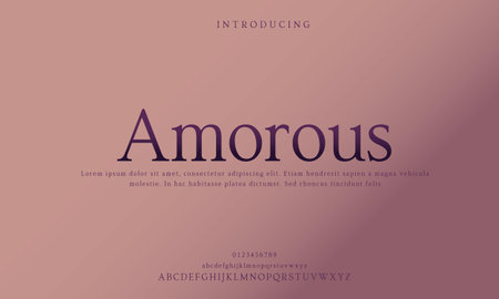 Elegant wedding love alphabet letter font. typography luxury classic serif fonts decorative vintage retro Premium Vectorのイラスト素材