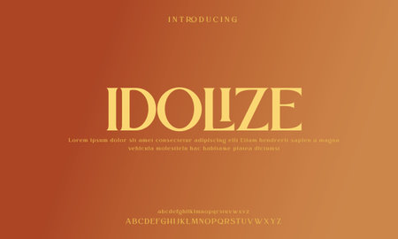 Elegant wedding love alphabet letter font. typography luxury classic serif fonts decorative vintage retro Premium Vectorのイラスト素材