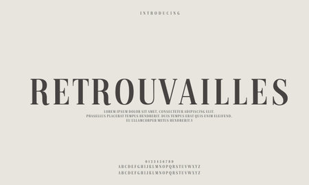 Luxury Elegant alphabet letters font. classic modern serif lettering minimal fashion Premium Vectorのイラスト素材